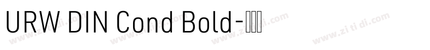 URW DIN Cond Bold字体转换